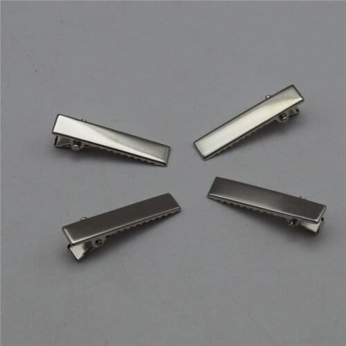 980pcs 3.2cm single prong rectangle plain metal alligator clips with small teeth various sizes