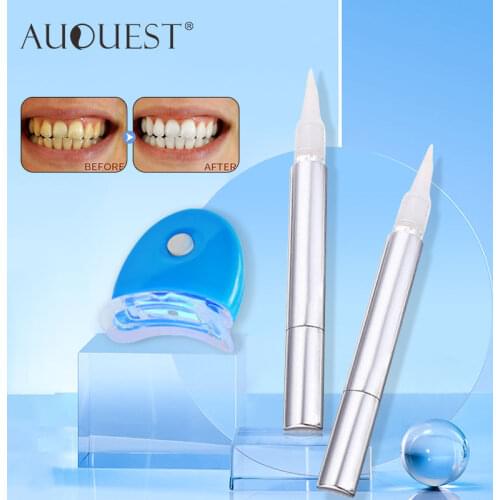 AuQuest Whiten Teeth Kits Teeth Whitening Gel Pen & LED Light Lamb for Dental Bleaching System Accelerator Equipment Teeth Care