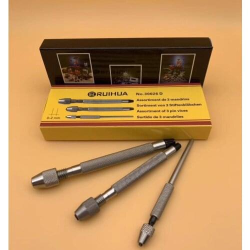 Free Shipping 1 Set 30026 Set of Three (3) Pin Vices for Watch Repair