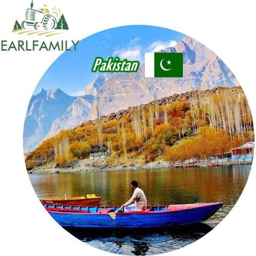 EARLFAMILY 13cm x 13cm for Pakistan Decal Round Souvenir Fridge Magnet Motorcycle Car Stickers Waterproof Graphics