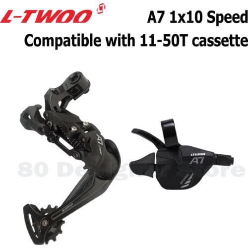 LTWOO A7 1x10 Groupset Trigger Shifter Lever+Rear Derailleur for MTB Bike 10-Speed Cassette Sprockets 42T 46T 50T LTWOO Groupset