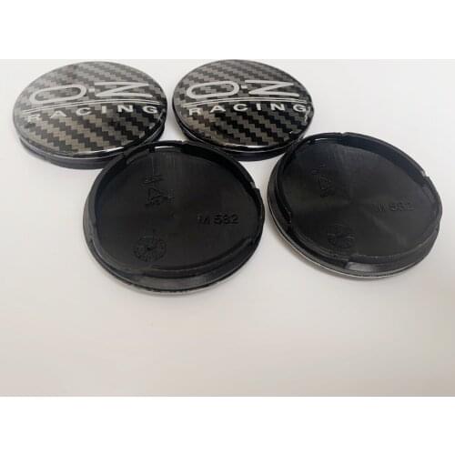 4PCS/lot Carbon Fiber 55MM OZ Racing Car Wheel Center Hub Caps Wheel Rim Center Hub Cap Cover M582