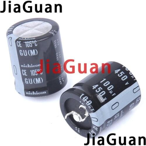 10pcs Genuine NICHICON LGU2W101MELA GU 450V100UF 25X30mm electrolytic capacitor 100uf/450V CE 105 degrees 100UF 450V gu