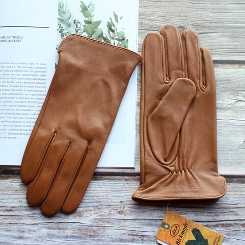 Leather Unlined Fashion Drivers Driving Touch Screen Sheepskin Gloves Mens Thin Electric Bike Motorcycle Riding Gloves
