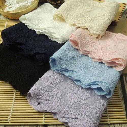 Embroidery Lace Fabric Trim 7.7cm Pink Wedding Lace Ribbon DIY Sewing Accessories Trimmings Guipure Craft Supplies dentelle L62