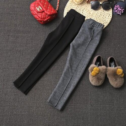 Girl Leggings 2 3 4 5 6 Y Kids Pants Autumn Winter Thickening Plus Velvet Skinny Pants Elastic Waist Trousers Toddler Baby Pants