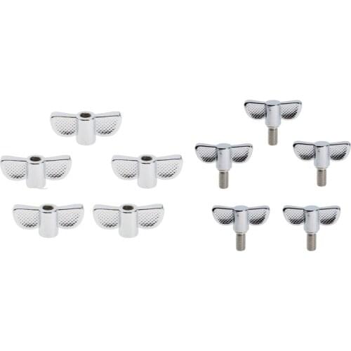 5pcs Drum Cymbal Stand Wing Nut Drum Set Kit Replacement Parts for Practice Stage Performance Percussion Instrument Accessories