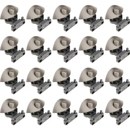 Pack of 20 Push Button Catch Door Lock Boat Motorhome Camper Van Satin Brushed Nickel