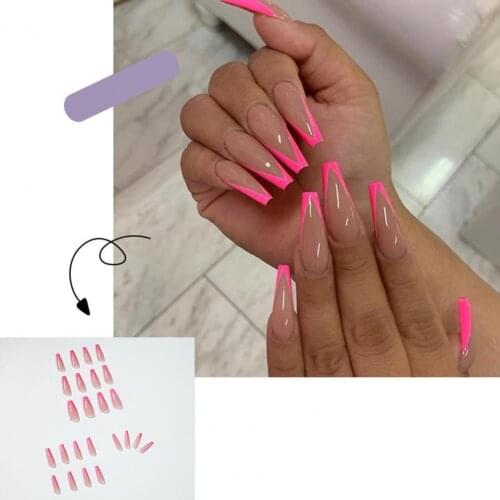Nail Art Sticker Detachable Elegant Peach Pink French Style Nail Art Decal for Dressing Room