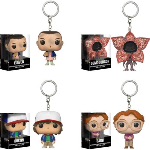 New Style Stranger Things ELEVEN BARB DUSTIN Keychain Toys Action Figure Collectible Model Dolls toys for children