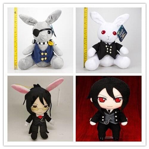 Anime Kuroshitsuji Black Butler Plush Toy Cartoon Rabbit Animal Stuffed Soft Toy Dolls Christmas Birthday Gift For Kids