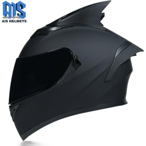 Matte Black Racing Motorcyle Helmet Womens Dual Lens Colorful Full Face Helmet Predator Helmet Dirt Bike Helmet Casco Moto Dot