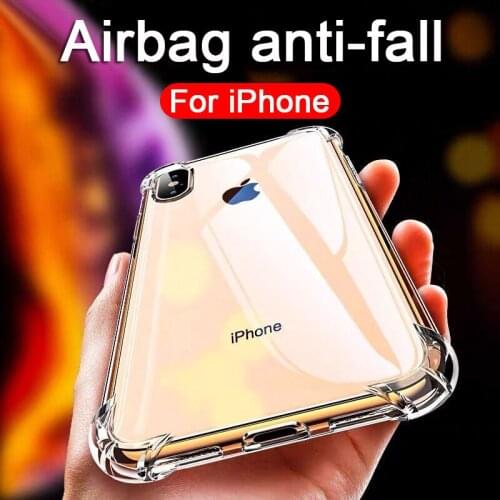 Luxury Transparent Shockproof Phone Case For iPhone 11 12 X Xr Xs Max Case 11 12 Pro Max 8 7 6s Plus SE 2020 Silicone Back Cover