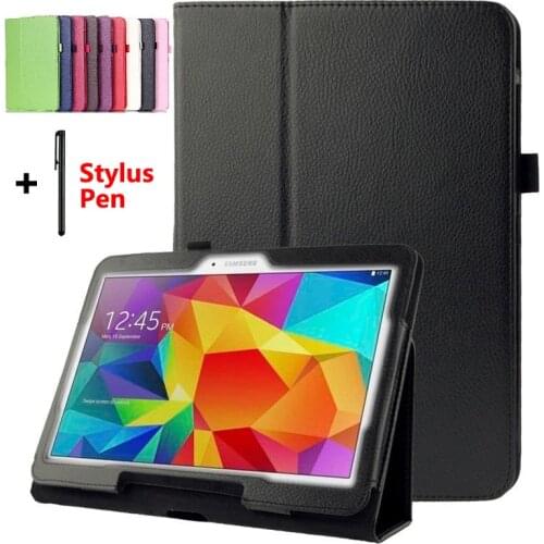 Smart Case For Samsung galaxy Tab 4 10.1 SM-T530 T533 SM-T531 SM-T535 Tablet Cover Ultra Thin Stand Protector For T530 with gift