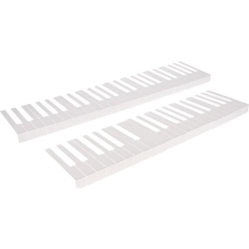 1 Set 52 Keys Piano Keyboard Replacement Keytops Kit Piano DIY Parts for Pianist Beginner 15.7cm