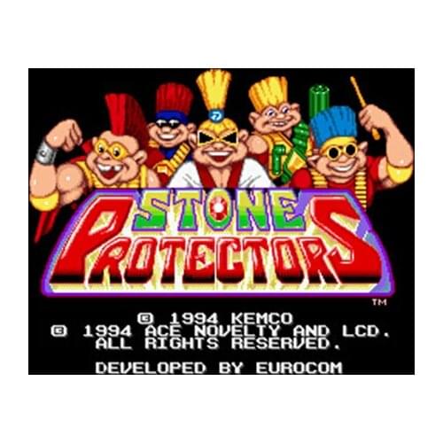 Stone Protectors USA Version 16 bit Big Gray Game Card For NTSC Game Player