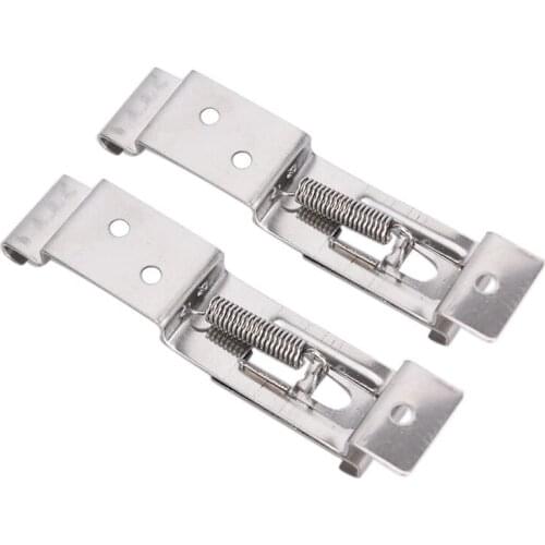 2pcs Car License Plate Frame Holder Trailer Number Plate Clips Spring Loaded Stainless Steel Bracket Cars