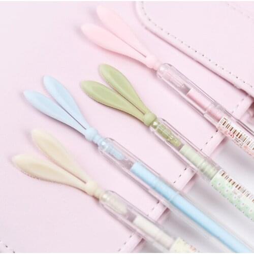 3pcs BZNVN Office Stationery Japan South Korea stationery cute rabbit ear luminous Pen For Writting creative 0.38M