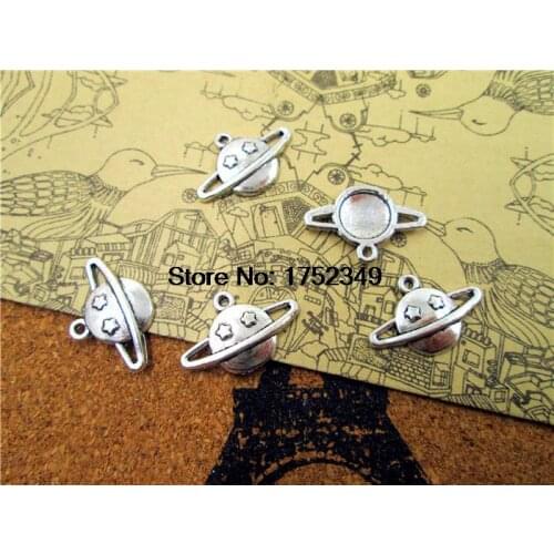 35pcs--Planet Charms Antique Tibetan Silver Tone Planet charm pendant 14x20mm