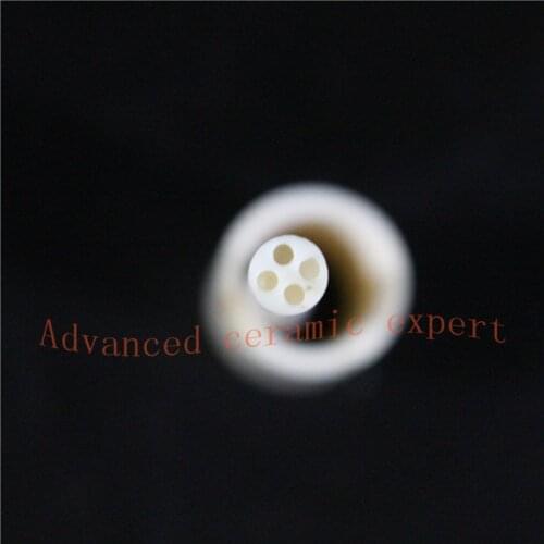 99.5%Al2O3 High Thermal Corundum Tube 2.5*0.6*10mm/Round Four-Bore Alumina Tube/Insulating Ceramics For Thermocouples Sensors