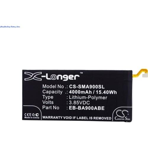 Cameron Sino 4000mAh Battery EB-BA900ABE for Samsung Galaxy A9, Galaxy A9 2016, Galaxy A9 Pro, SM-A9000, SM-A9100
