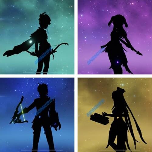 5D DIY Diamond Painting Anime Genshin Impact Cross Stitch Kits Diamond Embroidery Mosaic Home Decor for Girls Boys Room