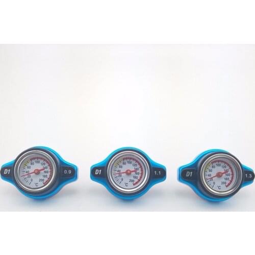 Free Shipping D1 Small Head Thermo Radiator Cap Tank Cover With Temperature Gauge Utility Safe 0.9 And 1.1 And 1.3 Bar