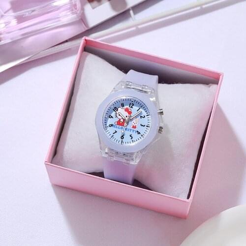 Kids Gift Lumineux Watch Silica Gel Band Childrens Primary School Female Korean Style
