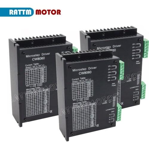 3PCS High Quality CW8060 Stepper motor driver 80VDC/6A /256 Microstep for CNC Router Mill machine from RATTM MOTOR