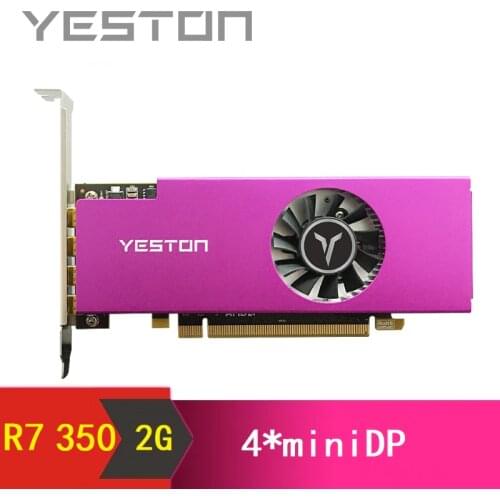 Yeston Radeon R7 350 2GB GDDR5 128bit Supports 4 screens Gaming Desktop computer PC 4K support 4*miniDP Video Graphics Cards