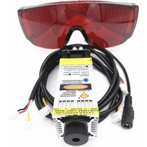 Actual power cnc7W 450nm 33mm laser head, blue laser module, can engrave stainless steel, can cut 1mm-4mm balsa wood