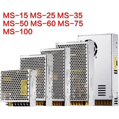 AC/DC Small Switching Power Supply 5V 12V 15V 24V Single Phase Direct Current Monitor Power LED MS-15W 25W 35W 50W 60W 752 100W