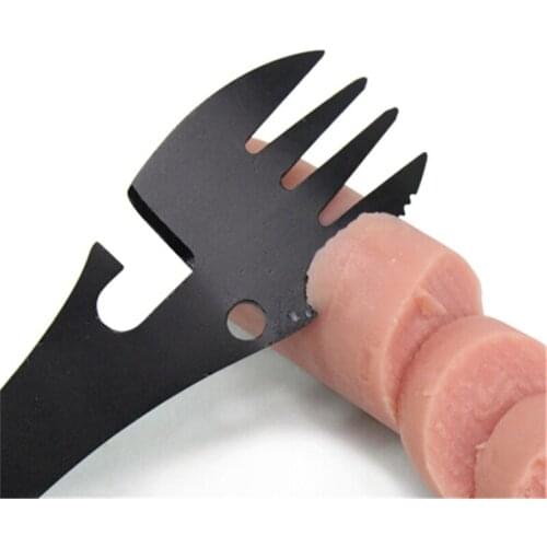 Multi-Function Outdoor Camping Portable Fork Knife Tableware Tools Stainless Steel 4 In1 Outdoor Tableware
