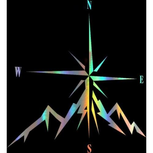 NSWE Fashion Compass Rose Navigate Funny Car Sticker on Car Motorcycle Decals Sticker Vinyl Car Styling Apply To Car Window