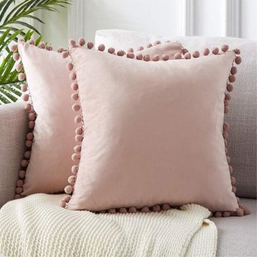 Soft Velvet Cushion Cover Decorative Pillows Throw Pillow Case Soft Solid Colors Luxury Home Decor Living Room Sofa Seat Coffee