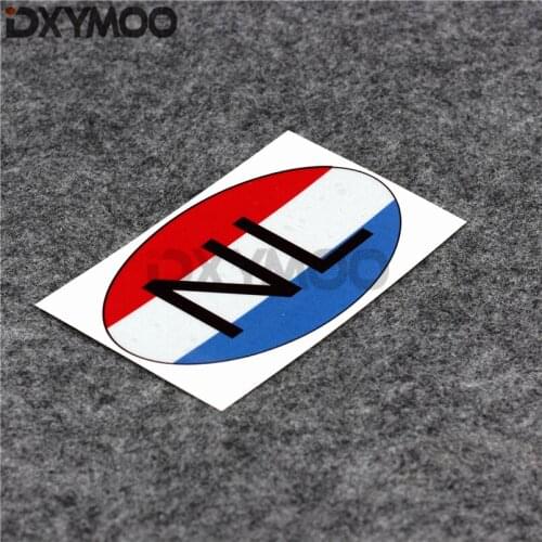 Car Styling Decals Country Code Oval Nl Netherlands National Flag Car Window Sticker Bumpers 12x7cm