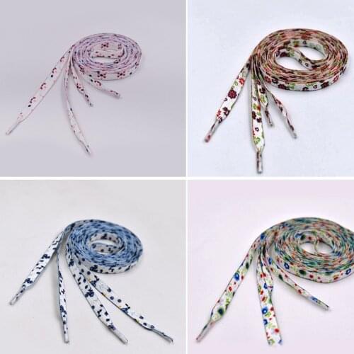 New 120cm Flat Shoeslace For Casual Sneakers Small Fresh Printing Series Shoelaces Polyester Shoe Laces Pattern Sports