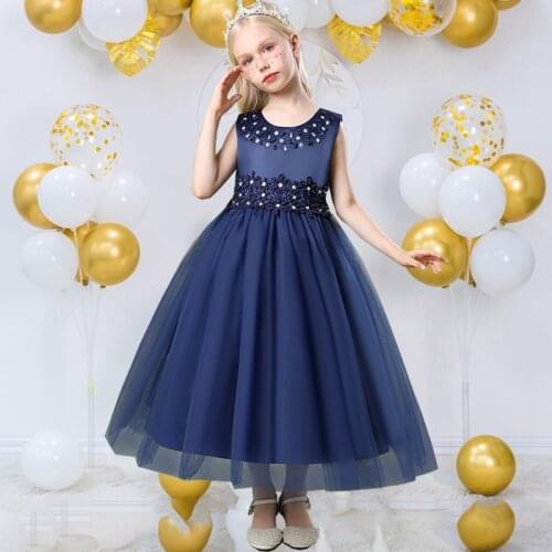 Formal Bridesmaid Dress Kids Dresses For Girl Children Wedding Ball Gown Party Princess Dress Elegant Christmas Clothes 8 10 14Y