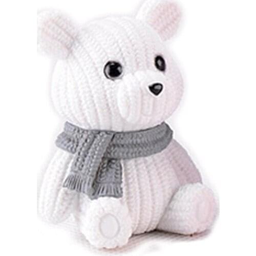 Popular Party Home Decoration Accessories Cute Plastic Tedy Bear Miniature Fairy Easter Animal Garden Figurines Home Decor