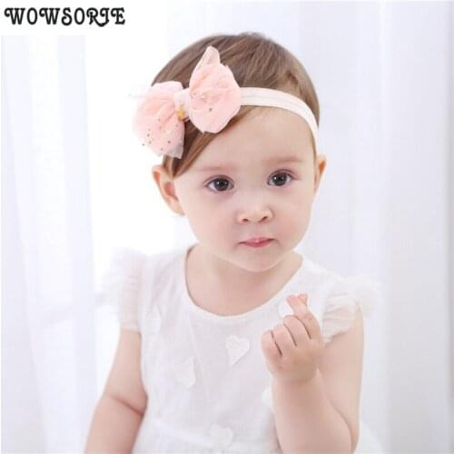 Korean baby headband Girls Boutique Kids Hair Bows Double Layer Bow Headbands flowers children baby girls hair accessories
