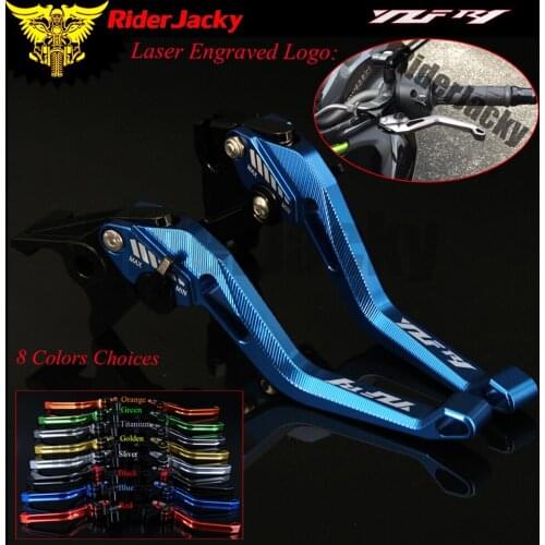 RiderJacky 3D Rhombus Hollow Adjustable Motorcycle Brake Clutch Levers For Yamaha YZF R1 YZFR1 2004-2008 2005 2006 2007