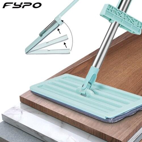 Magic Mop Floor Cleaning House Cleaner Microfiber Mop Squeeze Flat Mop 360 Rotation Spin Mop Wet Dry Floor Cleaning Tool