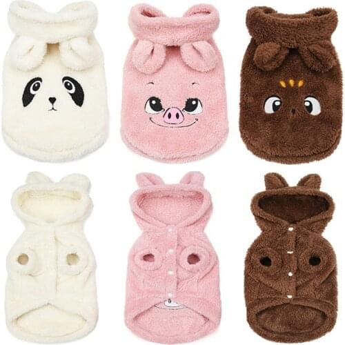 Funny Pet Dog Clothes Winter Dog Coat Jacket For Dogs Pets Clothing Fleece Dog Hoodies French Bulldog Clothes For Dog Chihuahua