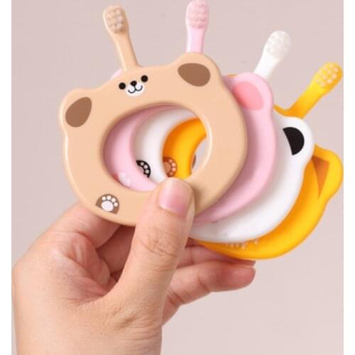 Anti Slip Handle Children Cartoon Toothbrush Baby Soft Bristles Toothbrush Kids Training Toothbrush for Toddler Children Chewing