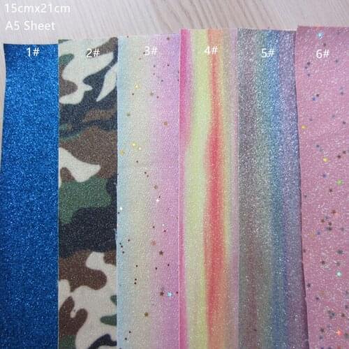 1pcs A5 sheet (8" x 5.5")fine glitter leather Faux leather For craft & Sewing & bow DIY F0176