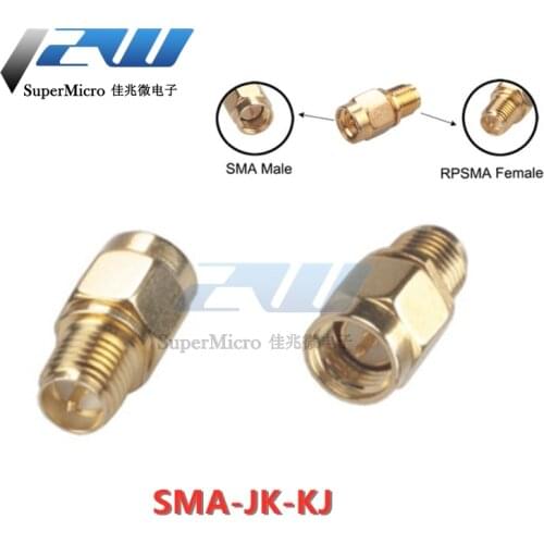 2pcs/lot SMA reverse joint SMA internal thread inner needle to external thread inner needle SMA-JK SMA-KJ SMA-JK-KJ