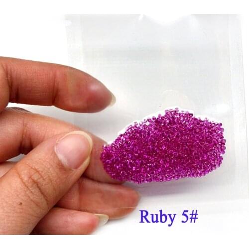 2.1mm to 3mm 5# red color artificial ruby round shape corundum for jewelry making