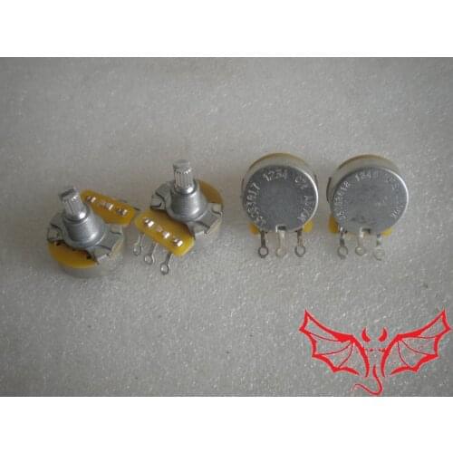 2Pcs CT Guitar series A500K(2EA) L500K(2EA) Metal Knurled Shaft Audio Potentiometers/Pots