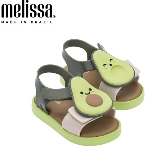 2021 New Mini Melissa Strawberry Children Shoes Fruit Cartoon Jelly Sandals Watermelon Girls Sandals Melissa Beach Shoes