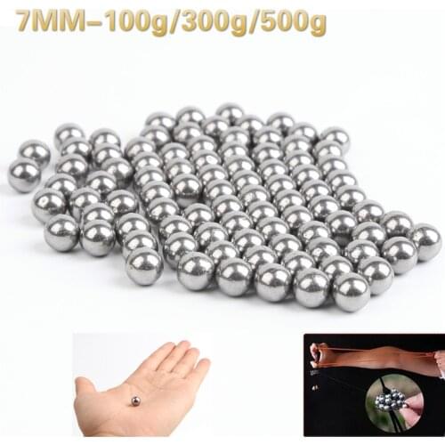 7mm-100g/300g/500g Stainless Steel Ball Outdoor Hunting Bullet Slingshot Accessories Shooting Supplies Bearing Ball Spares
